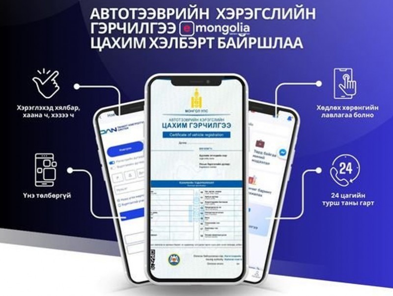 Автотээврийн хэрэгслийн гэрчилгээ И-Монголиа системд байршлаа